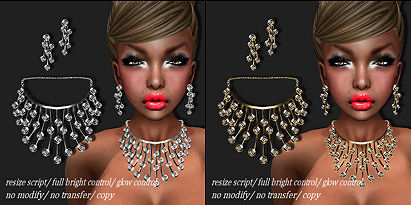 Necklace and Earring Set Multi-Row